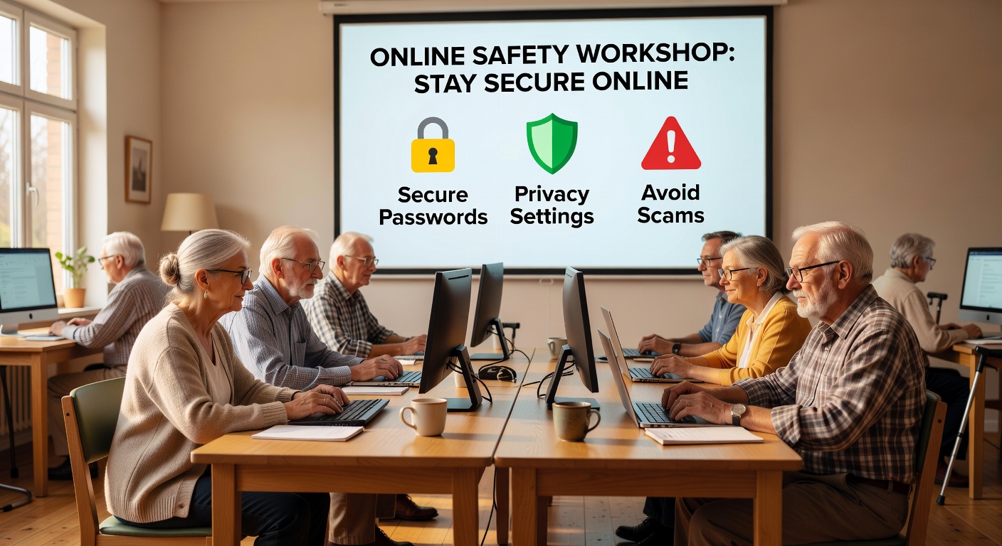 シニアのオンライン安全ワークショップの様子